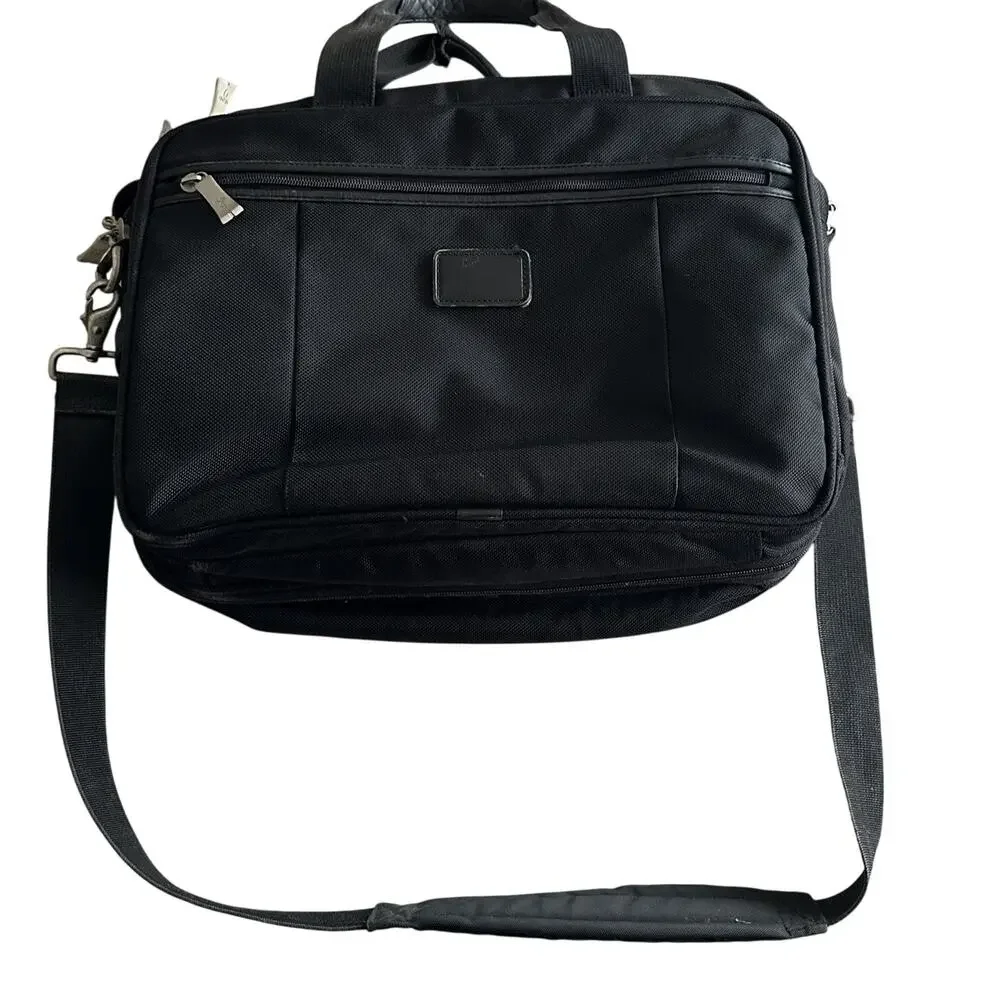 VintageRicardo Beverly Hills Laptop Computer Carry-On Shoulder Cargo Bag Black